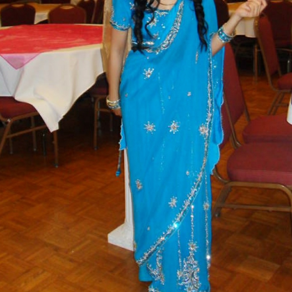 Blue saree